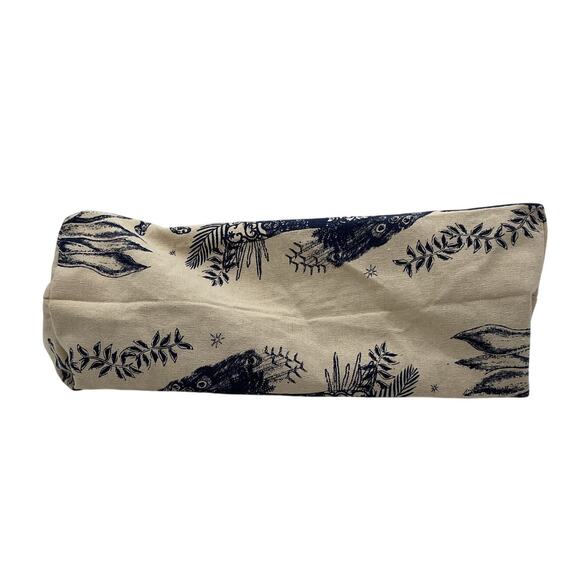 Sezane Printed Navy Blue Paraiso Tote Bag - Picture 3 of 5